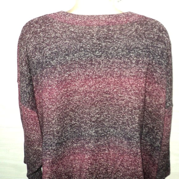 Croft & Barrow Knit Sweater Women's Plus 3X Wine Combo #601 3/4 Sleeves NEW - Picture 5 of 7